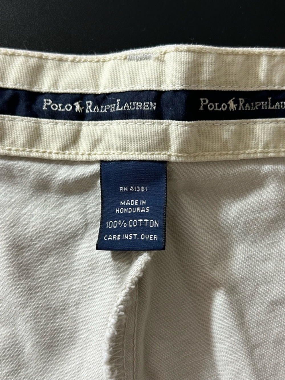POLO Ralph Lauren Chino Khaki Pleated Cotton Shorts. Size 40. Preppy - Picture 3 of 9